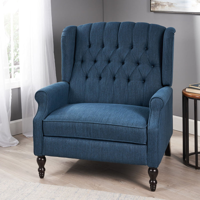 Dunham - Contemporary Fabric Tufted Oversized Pushback Recliner