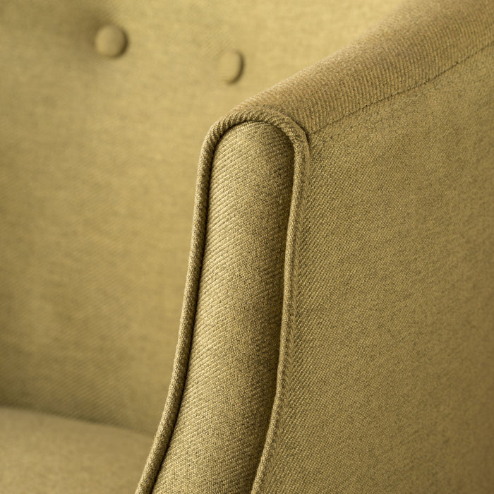 Contemporary Upholstered Club Chair With Button Tufting