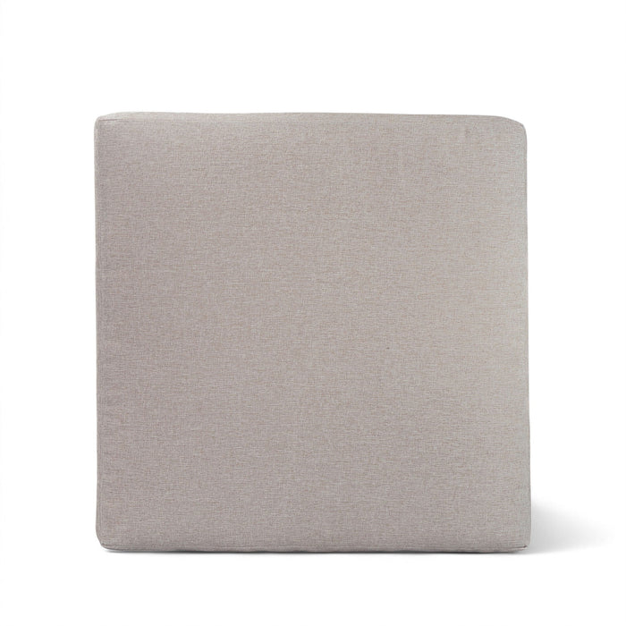 Outdoor 4 Pieces Acacia Sectional Patio Sofa Set - Light Gray / Teak