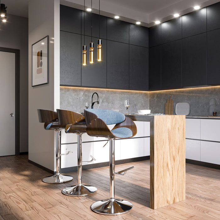 Amery - Mid Century Modern Adjustable Swivel Bar Stool