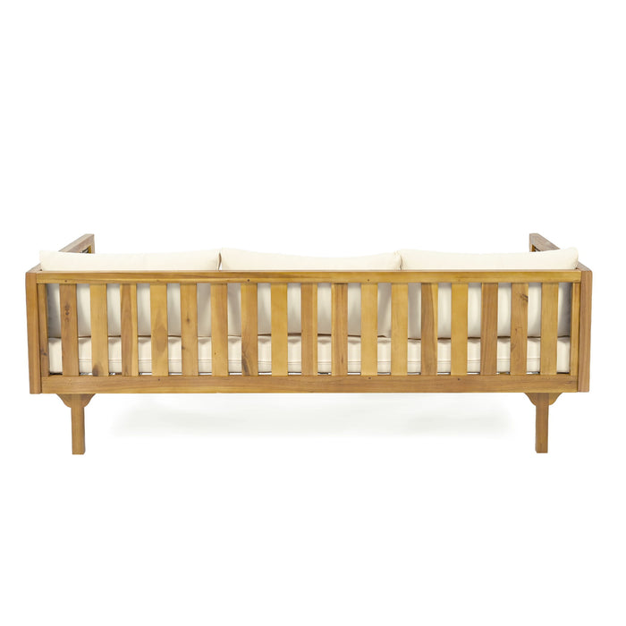 Claremont - 3 Seater Daybed Teak Acacia Wood Water Resistant Cushions
