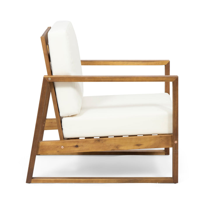 Nexusia - Outdoor Acacia Wood Club Chair With Slat Design