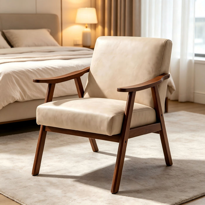 Accent Chair, Classic Mid Century Modern For Extra Seating