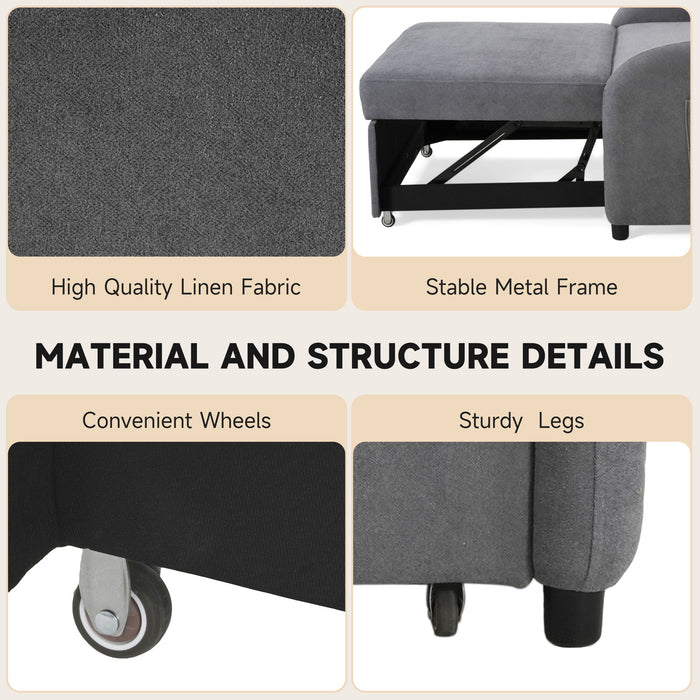 3 In 1 Convertible Sleeper Sofa Bed For Living Room