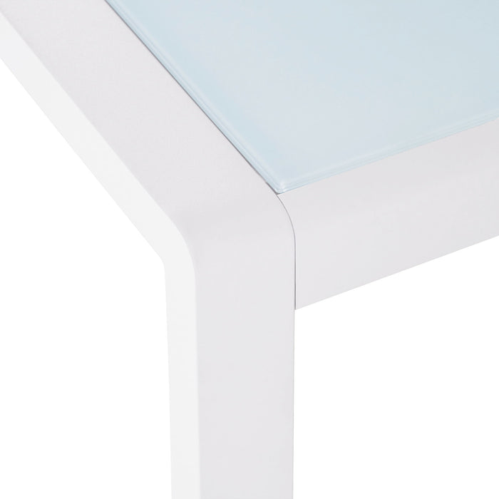 Cape Coral - Contemporary Side Table With Frosted Glass Top
