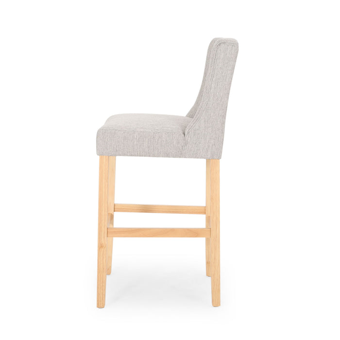 Vienna - Contemporary Fabric Tufted & Wingback Counter Stools (Set of 2)