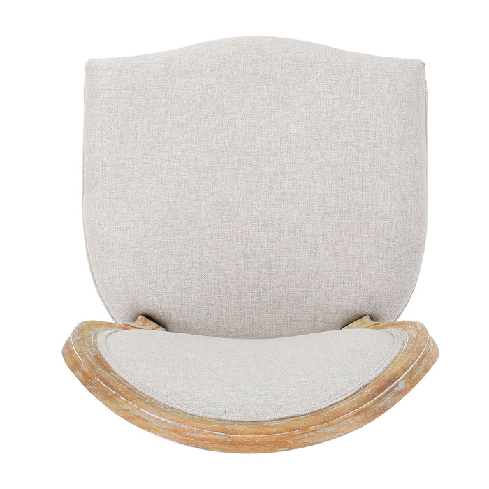 French Country Inspired Dining Chair With Iconic Round Backrest