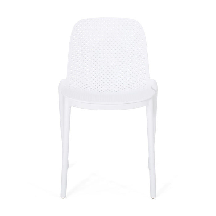 Outdoor Stacking Dining Side Chair (Set of 2)