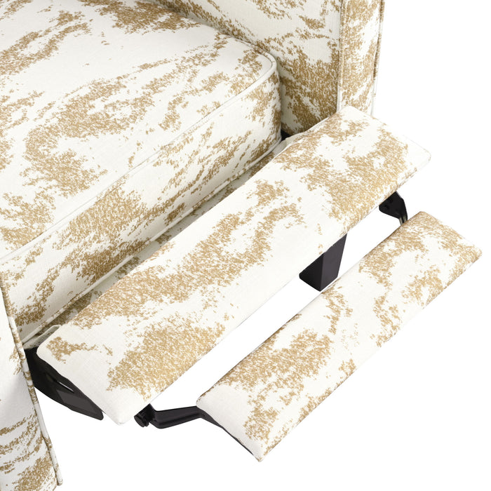 Push Back Upholstered Recliner Armchair