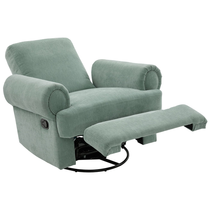 Manual Swivel Recliner Rocker Chair With Adjustable Backrest