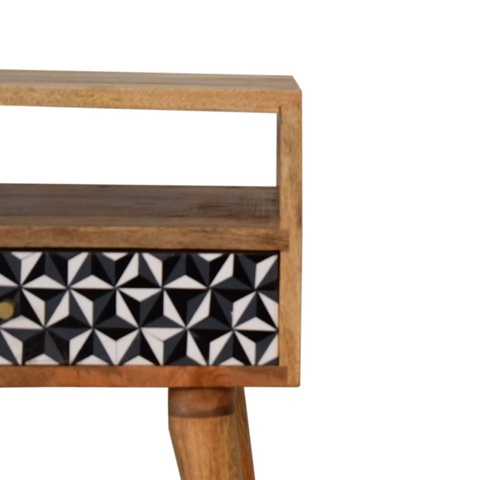 Mosaic Nightstand, 1 Drawer - Oak