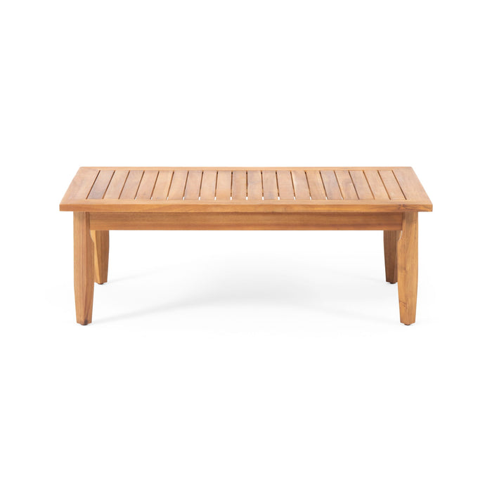 Aston - 2 Piece Wood Outdoor Patio Conversation Seating Set With Cushions