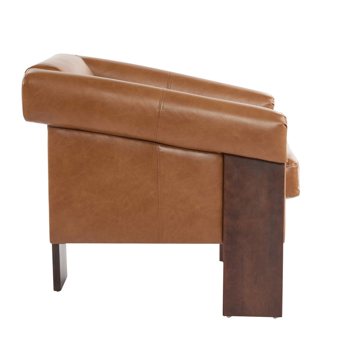 Sierra - Vintage Modern Accent Chair With Deep Cushions And Wide Armrests