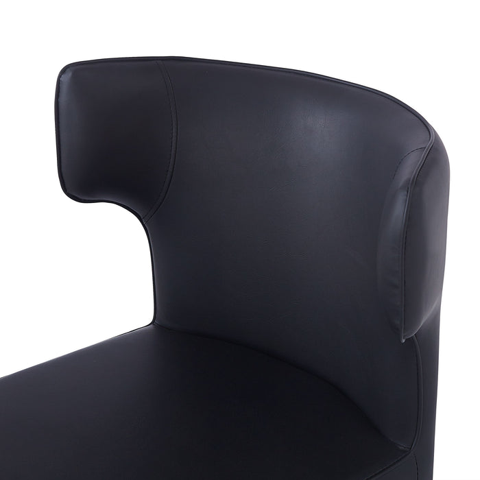 Modern Bar Stools With Upholstery And Metal Footrest (Set of 2)