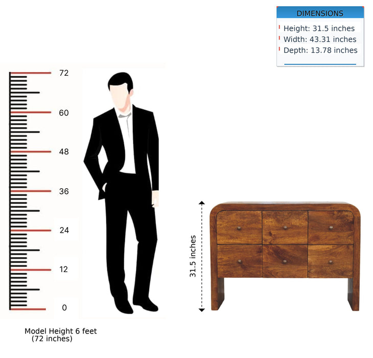 Darcy - 3 Over 3 Drawer Chest - Brown