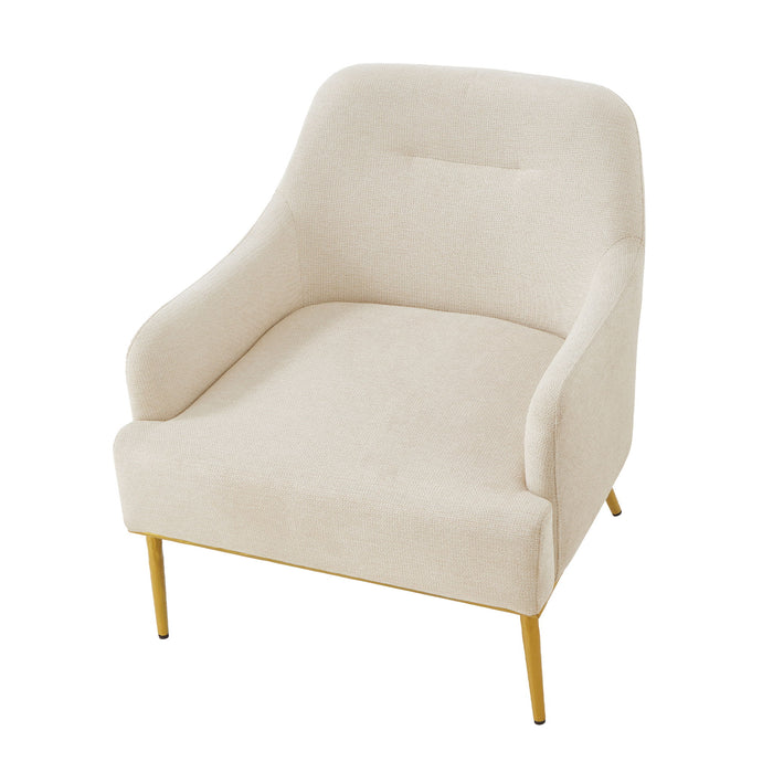 Modern Elegance Accent Chair With Curved Backrest
