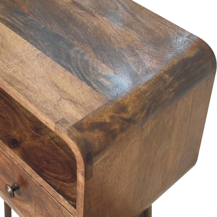 Solid Wood Curved Console Table