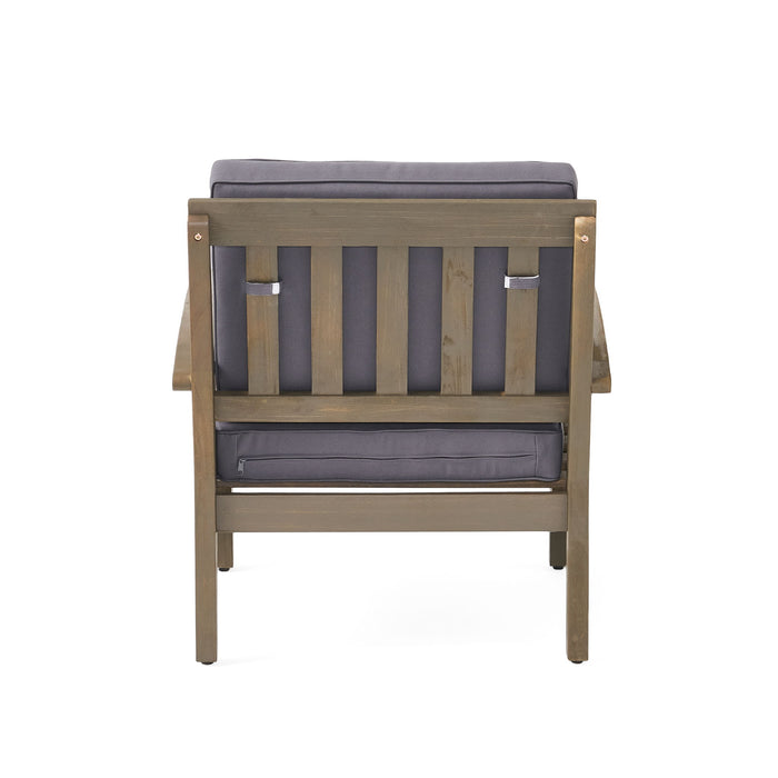 Peyton Club Chair Outdoor Seating Acacia Wood 32.25 X 28.00 X 31.25"