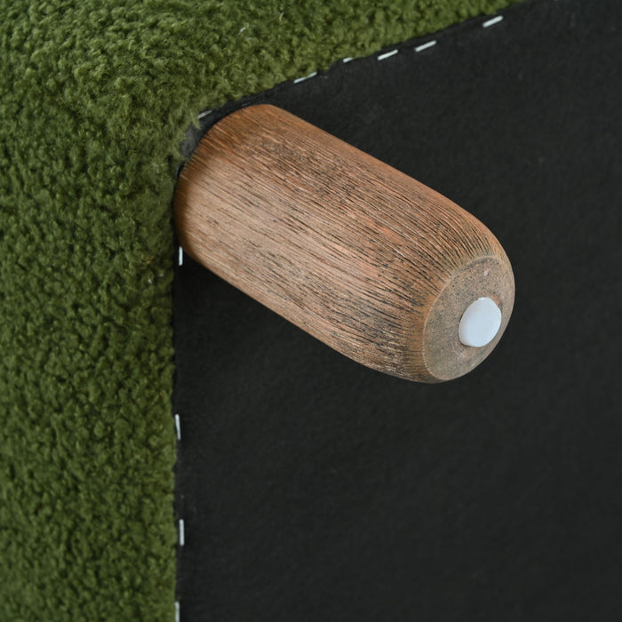 Contemporary Ottoman With Foam Cushion And Durable Upholstery