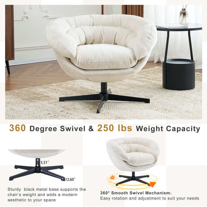 Modern Chenille Office Chair With 360 Degree Swivel