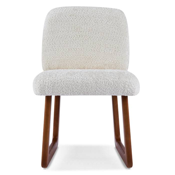 Dining Chair With Curved Legs (Set of 2) - Beige / Brown