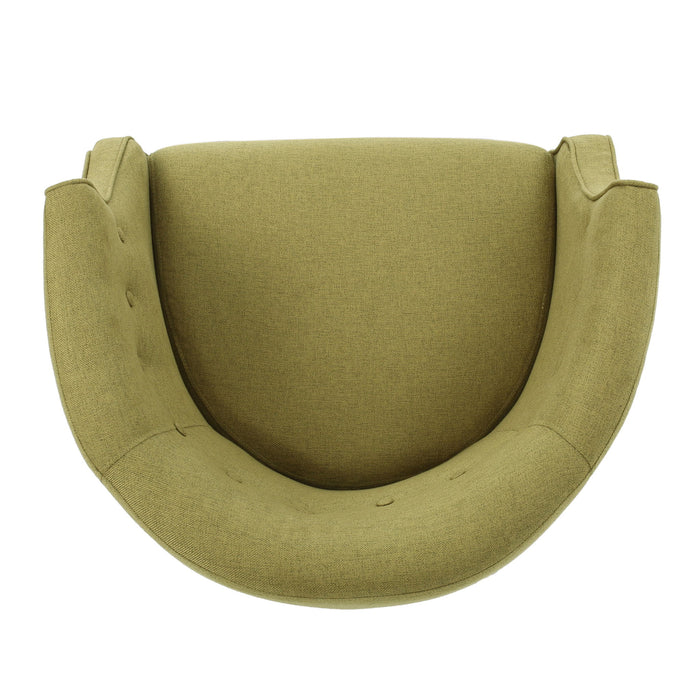Contemporary Upholstered Club Chair With Button Tufting