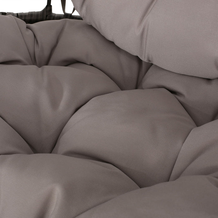 Marlin Hanging Egg Chair Basket With Teardrop Design - Gray