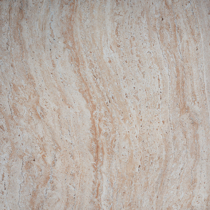 Outdoor / Indoor, Lightweight Concrete Side Table With Travertine - Beige