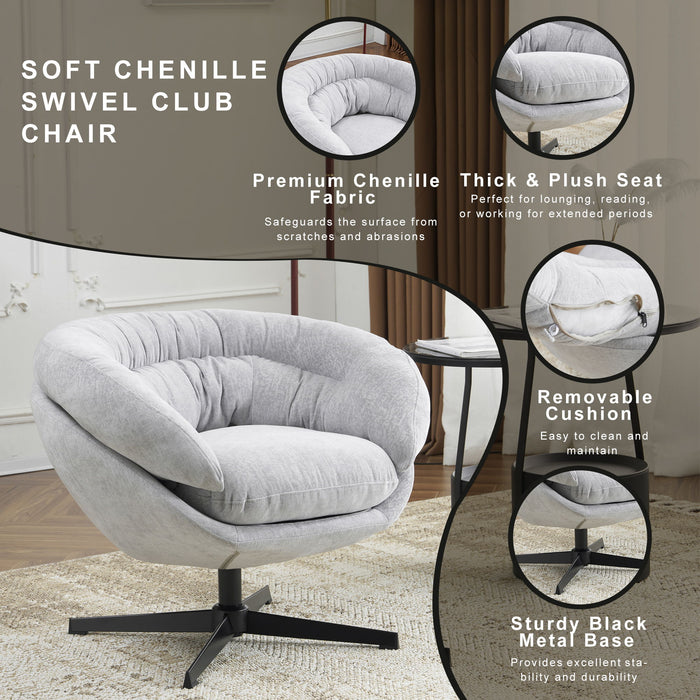 Modern Chenille Office Chair With 360 Degree Swivel
