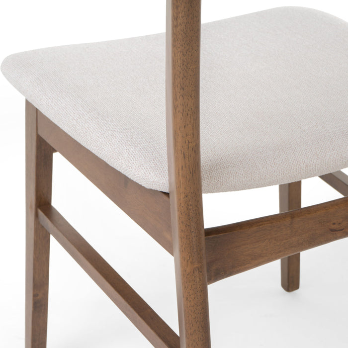 Elegant Fabric Dining Chair With Cushioned Seat