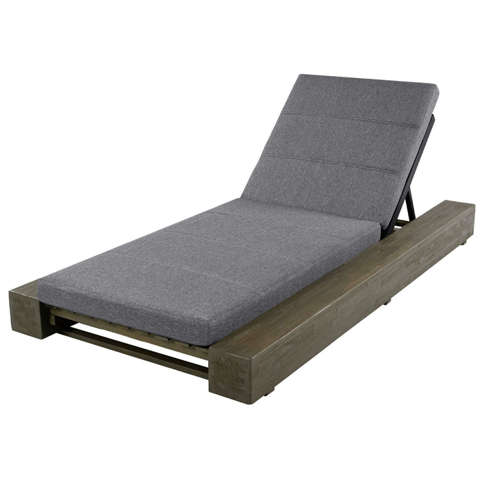 Outdoor Chaise Lounges With Water-Resistant Cushions, Adjustable Backrest
