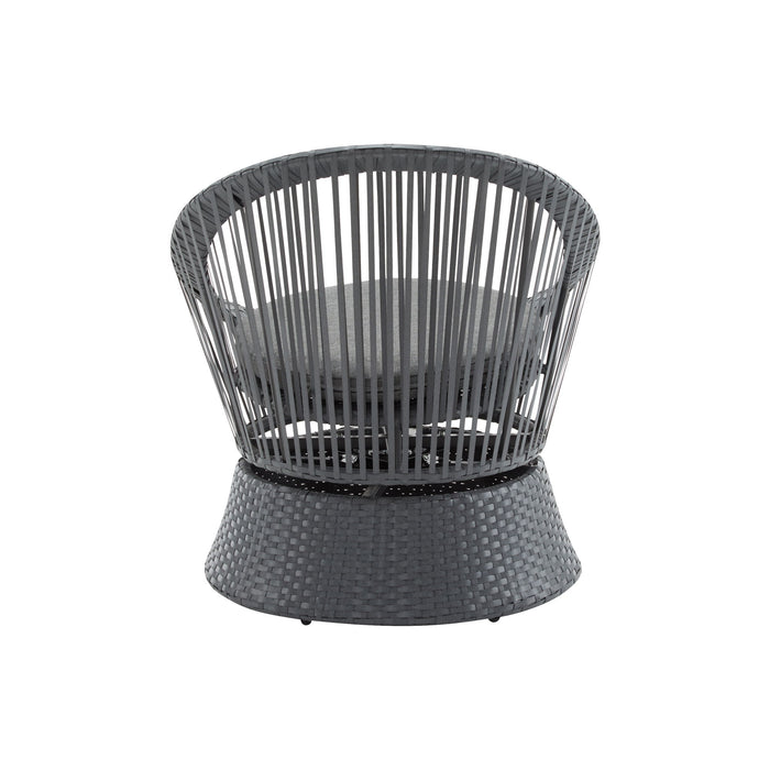 Modern Swivel Wicker Lounge Chair With Round Design