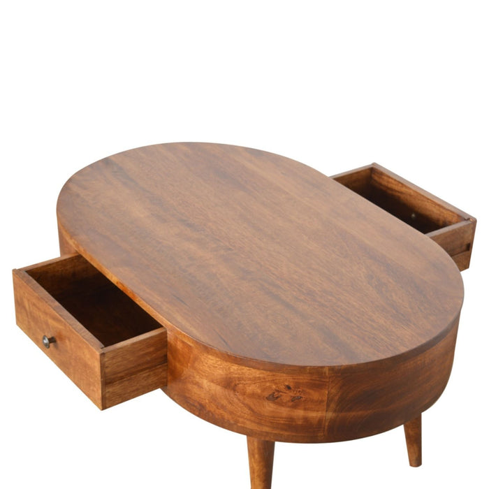 Rounded Wood Table