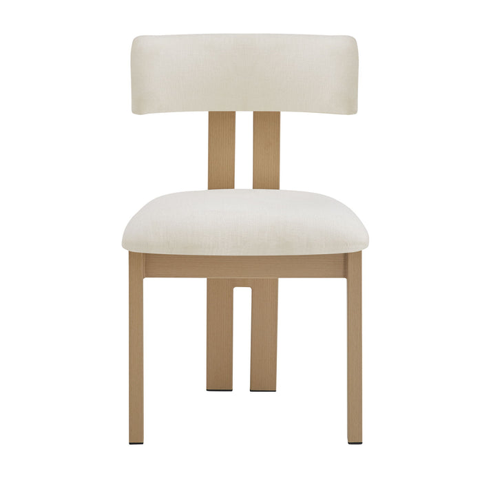 Modern Upholstered Armless Dining Chairs With Metal Legs