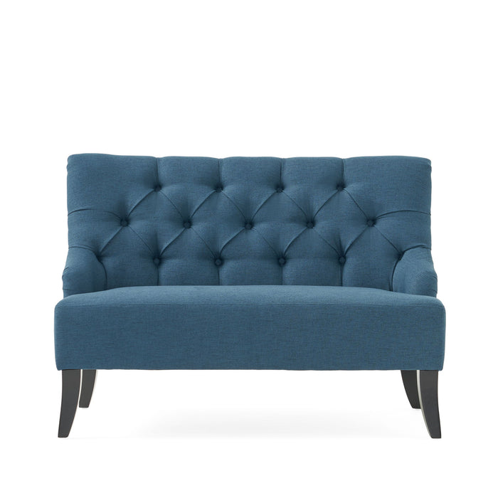 Nicole - French Style Upholstered Loveseat With Tufted Backrest