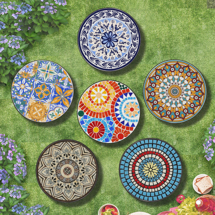 Colorful Outdoor Side Table With Ceramic Tile Top