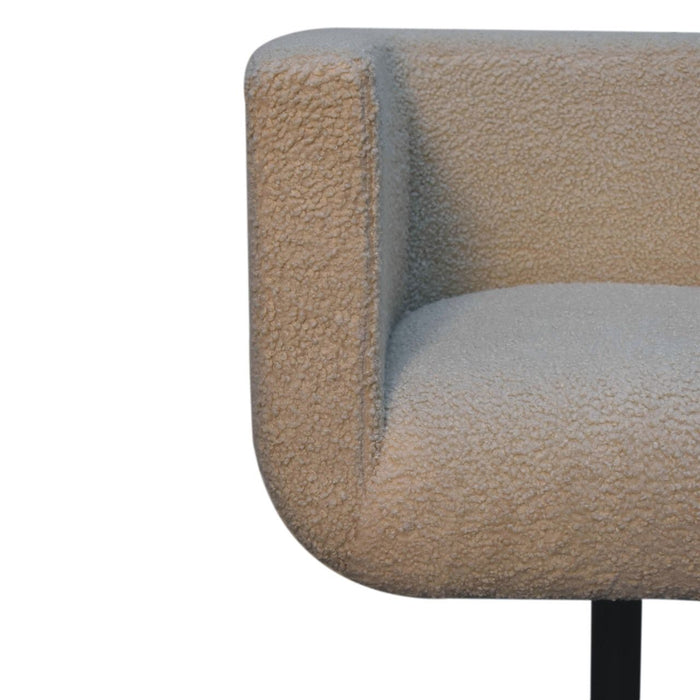 Boucle Swivel Chair - Cream