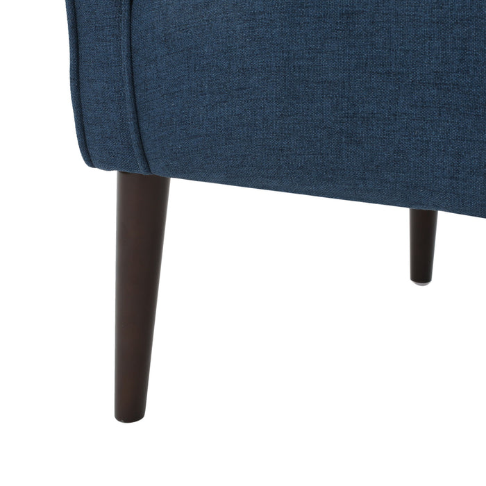 Contemporary Upholstered Club Chair With Button Tufting