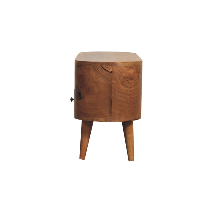 Mini Rounded Entertainment Unit - Oak