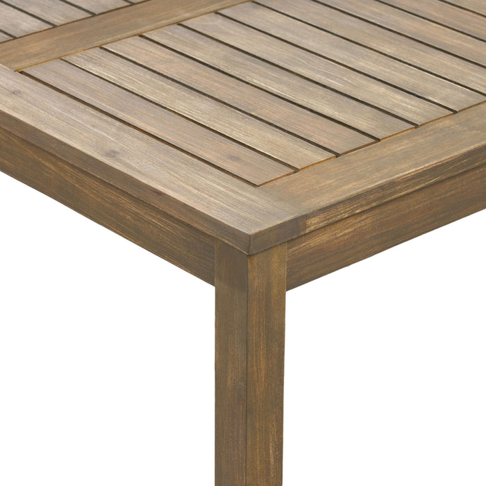 Perla - Rustic Square Coffee Table With Block Legs