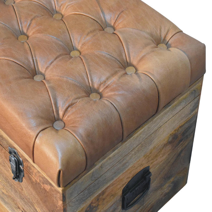 Buffalo - Leather Storage Trunk
