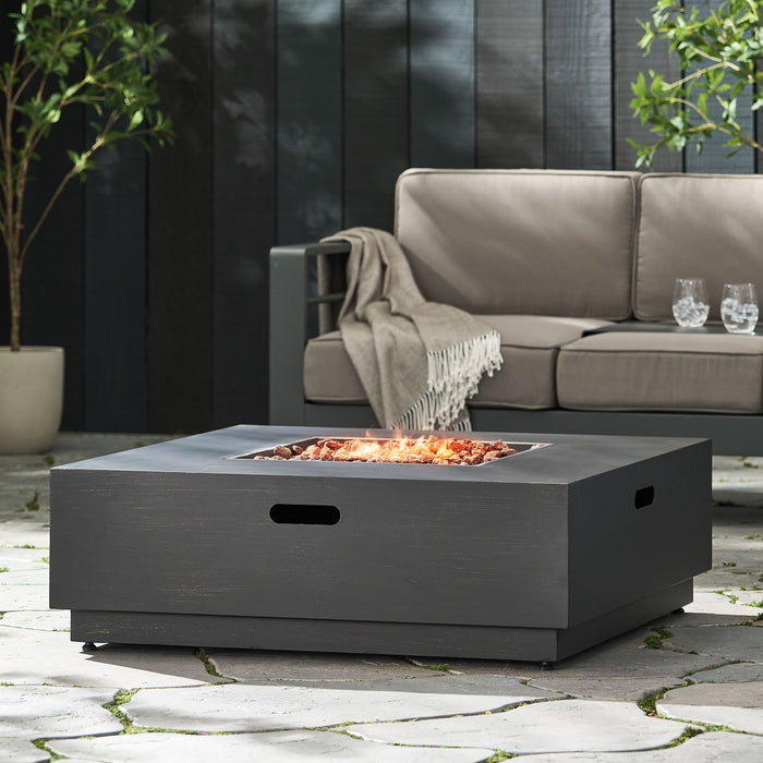 Modern Square Fire Pit With 50,000 Btu