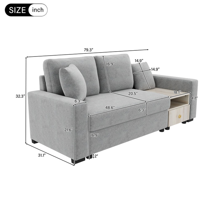Modular Sofa Couch With Storage Armrest And Center Console