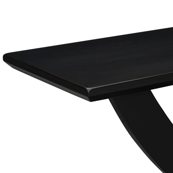 Console Table With Cross Leg Base And Reinforced Support Plate