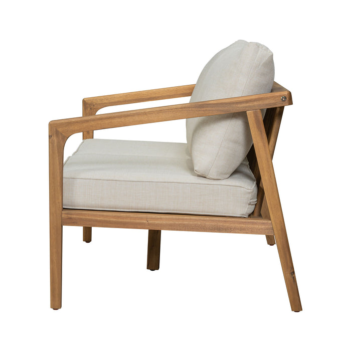 Westin - Outdoor Acacia Wood Loveseat - Teak / Beige