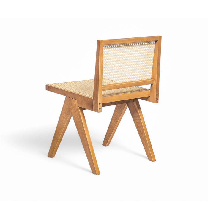 Chandigarh Dining Room Chairs With Natural Rattan (Set of 2)