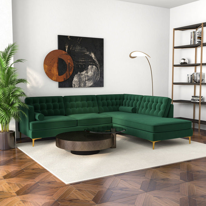 Brooke - Velvet Sectional Sofa