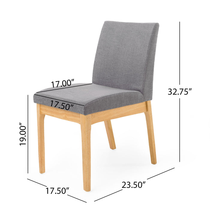 Contemporary Dining Chair SetWith Upholstered Fabric