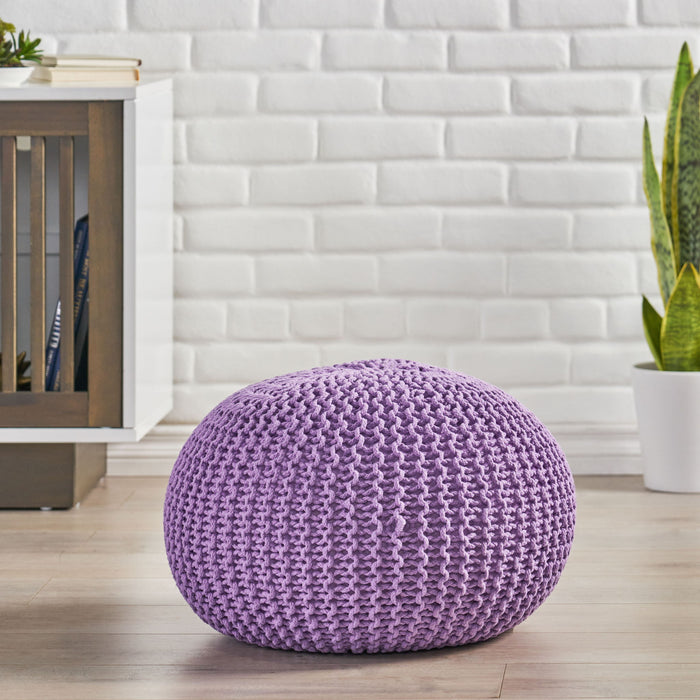 Belle - Modern Knitted Round Pouf