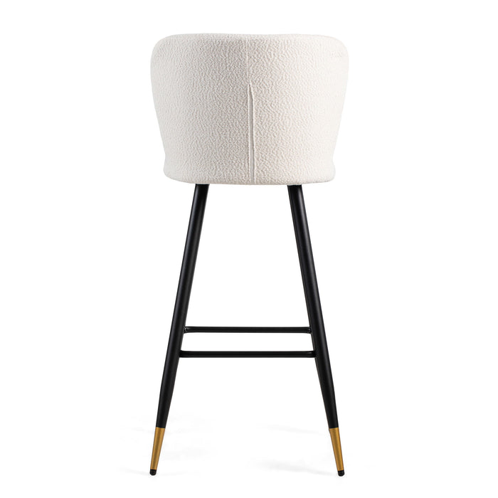 Modern Style Barstool, Tipped Ends, Suitable For Various Decoration Styles - White